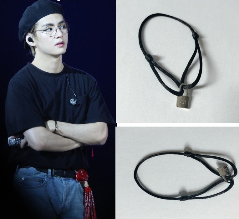 Cheap Kpop Bts V Bracelet Bangle a Lock Bracelet