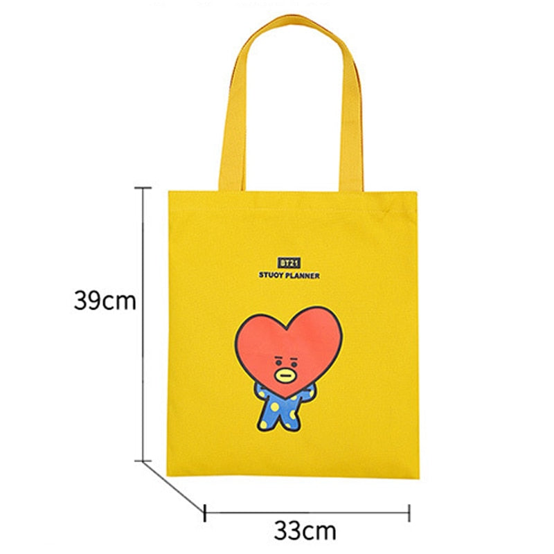 BT21 Cute Canvas Tote Bags