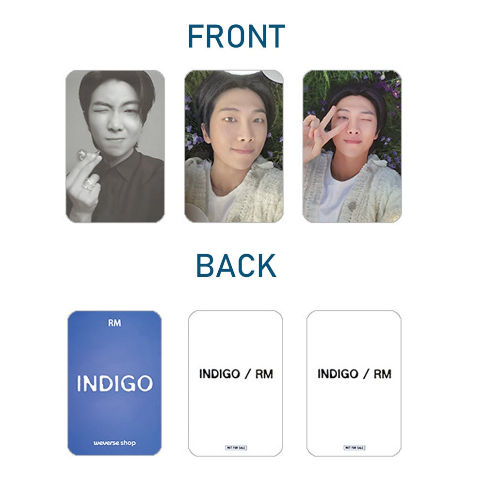 RM INDIGO 3pcs/set photo card