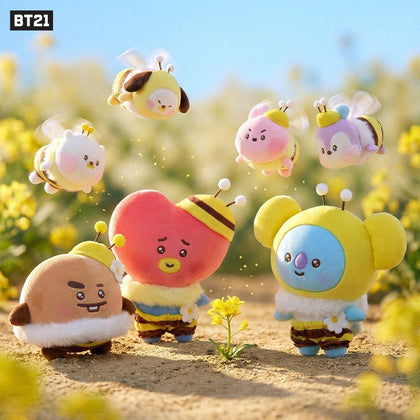 BT21 Honey Bee Plush Keyring