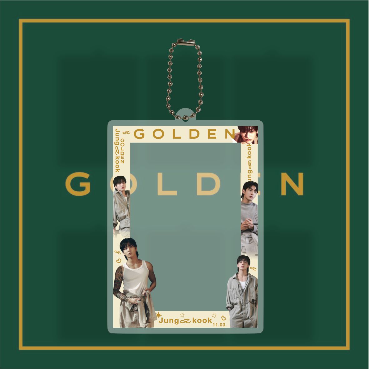 Jungkook Golden Photo Frame