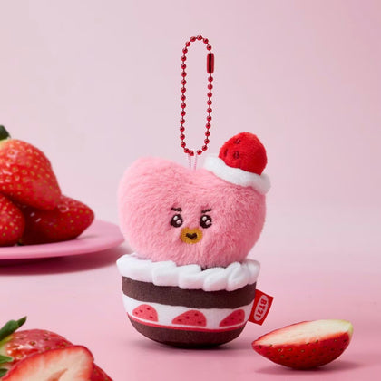 BT21 Strawberry Party Plush Keyring