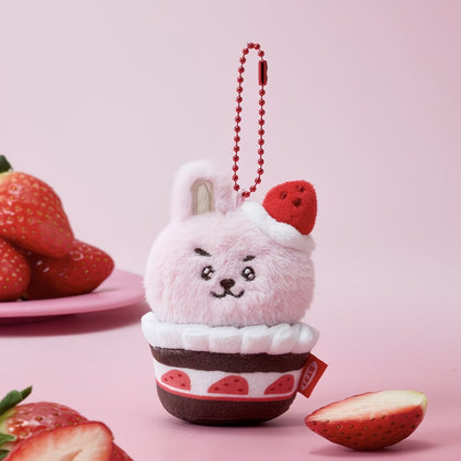 BT21 Strawberry Party Plush Keyring