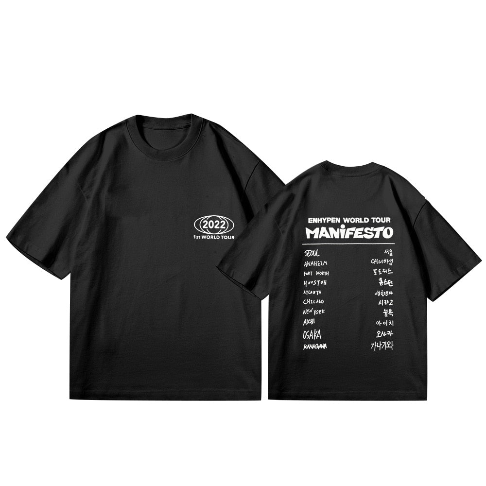 ENHYPEN T Shirt - 2022 First World Tour MANIFESTO