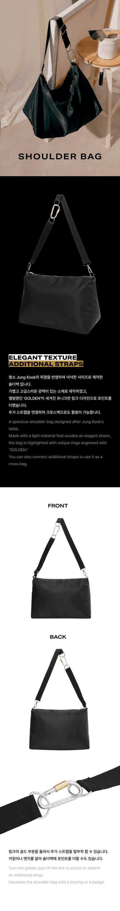 JUNGKOOK GOLDEN SHOULDER BAG