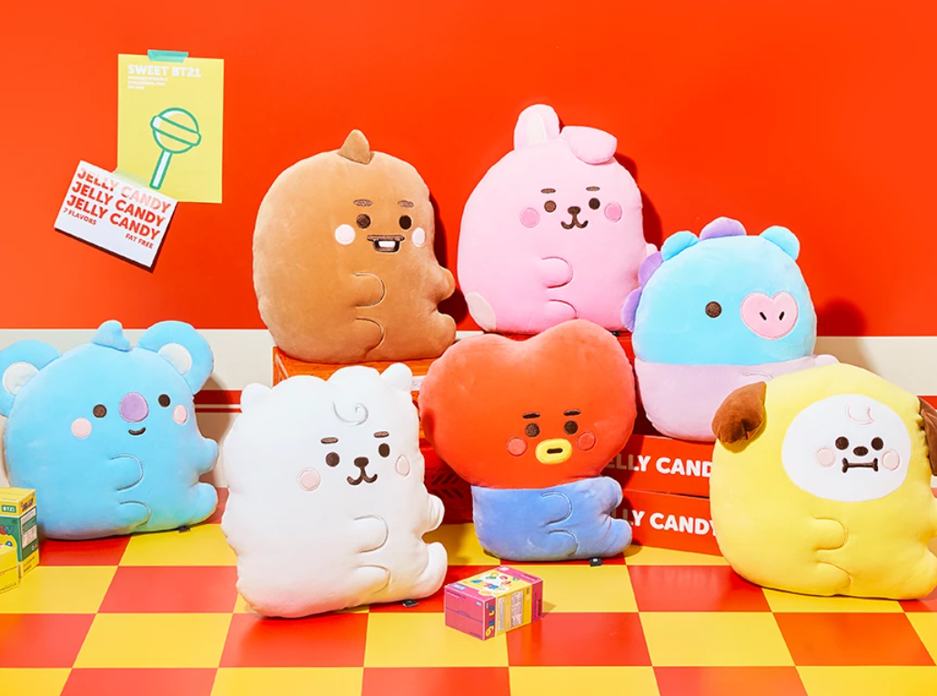 BT21 Baby Jelly Candy Flat Cushion - BTS Line Friends Collaboration