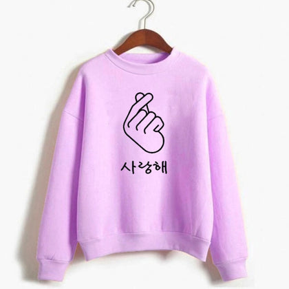 Korean Style Finger Heart Sweater