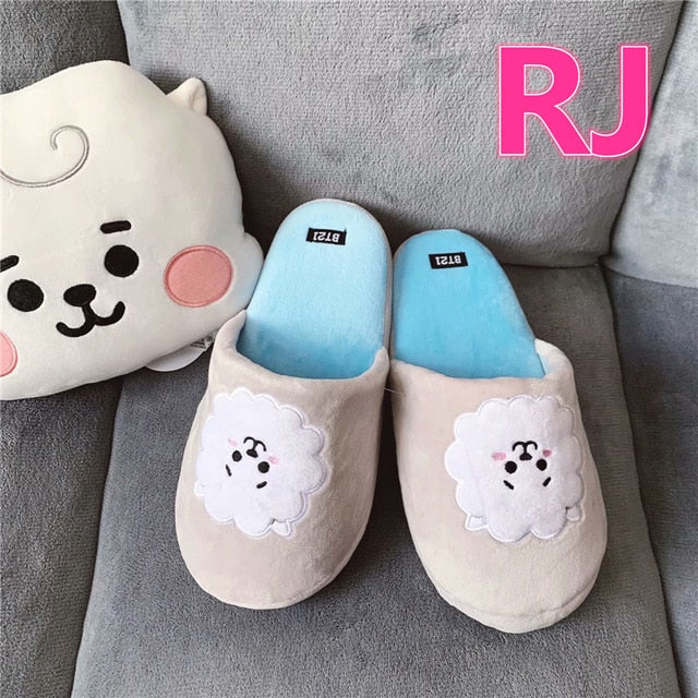 OFFICIAL BT21 SLIPPER by LINEFRINEDS, BTS MANG CHIMMY TATA VAN COOKY  AUTHENTIC BT21 KPOP
