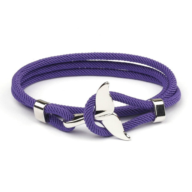 Metal Whale Purple Bracelet