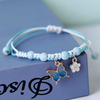 Korean Style Butterfly Flower Bracelet