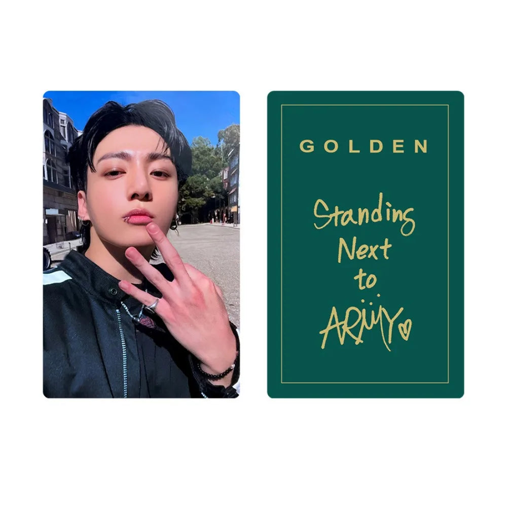 Jungkook Golden Standing Next to ARMY Photocard - Exclusive Edition