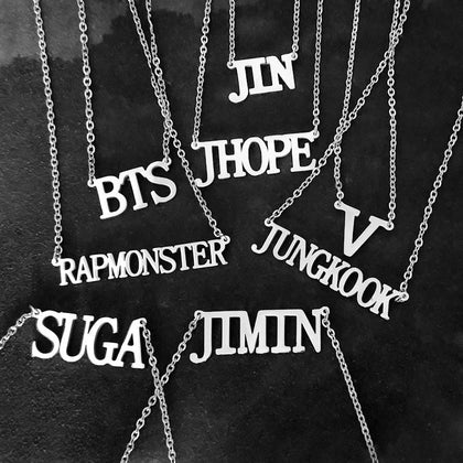 BTS Chain Necklace - Names in Letters