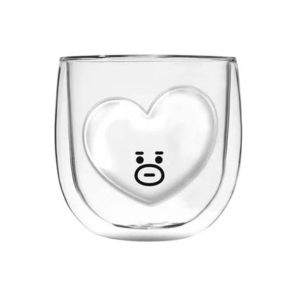 BT21 Cute Double-Layered Glass Cup