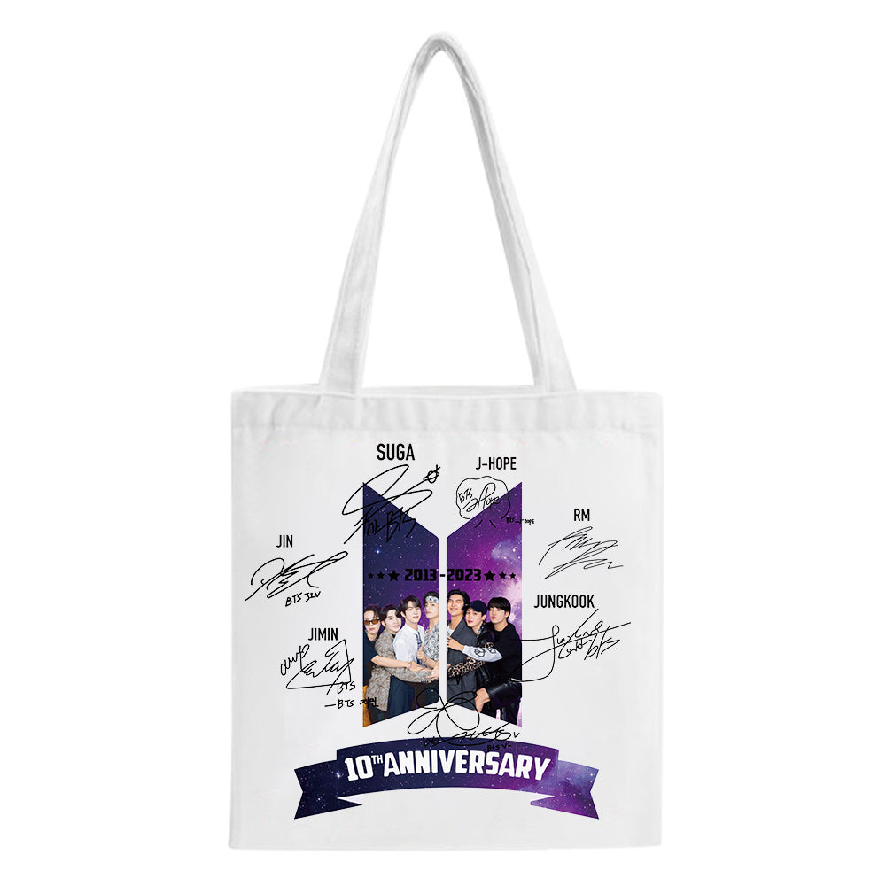 BTS 10th Year Anniversary Signature Canvas Bag