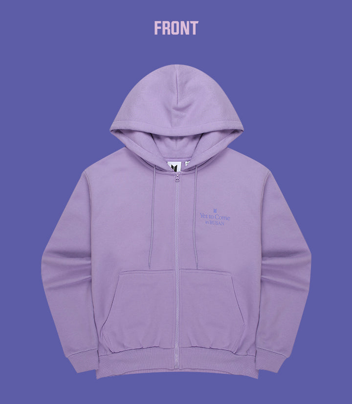 BTS Yet to Come THE CITY in BUSAN Zip-Up Hoodie (Lavender)